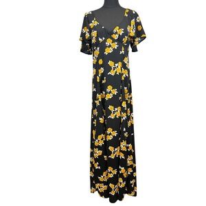 ModCloth Women's Retro Maxi Dress Sz 10 Sweetheart Neck Feminine Coquette Fall‎